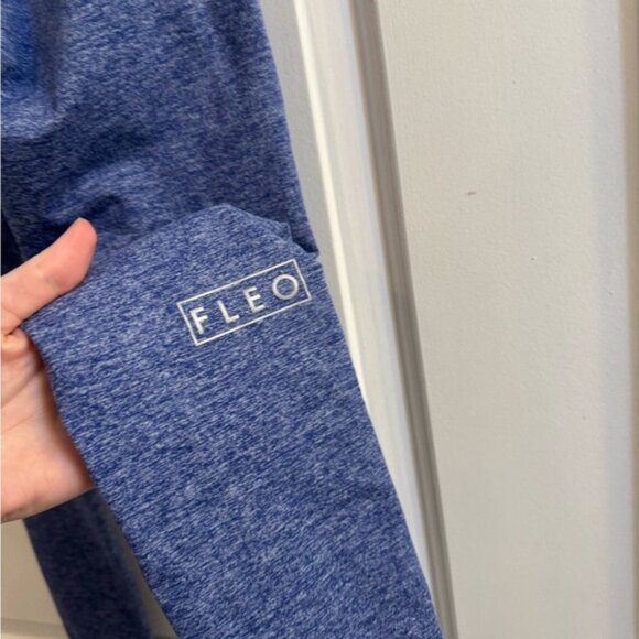 FLEO El Toro Legging 28" High Rise Heathered Cobalt Blue Small - Picture 4 of 9